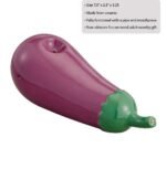 Eggplant Shaped Ceramic Pipe – Purple - Image 4