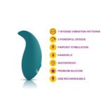Elated Pinpoint Stimulator Rechargeable Vibrator – Ocean Blue - Image 3