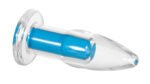 Electric Blue Remote-Controlled Vibrator – Clear with Blue Bullet - Image 2