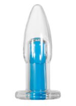Electric Blue Remote-Controlled Vibrator – Clear with Blue Bullet - Image 5