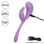 Elle Liquid Silicone Dual Flicker Vibrator – Purple - Image 2