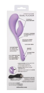 Elle Liquid Silicone Dual Flicker Vibrator – Purple - Image 9