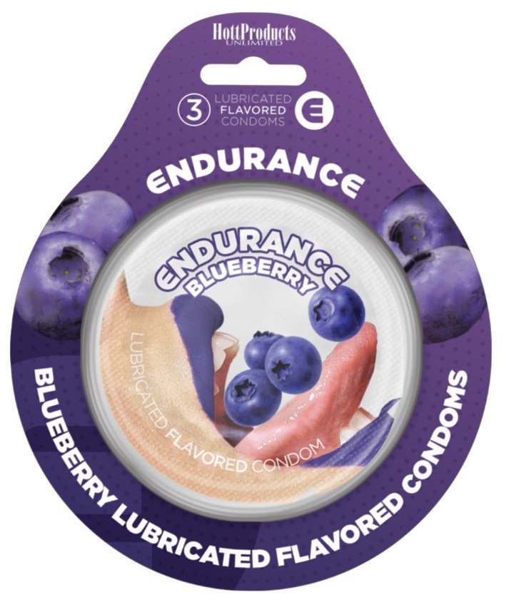 endurance-condoms-blueberry-3-pack Endurance Condoms -Blueberry - 3 Pack - Image 1