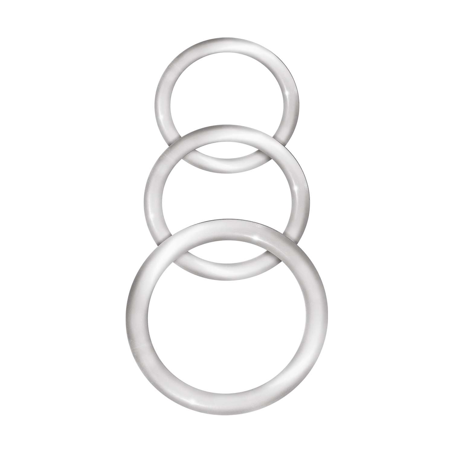 enhancer-silicone-cockrings-clear Enhancer Silicone Cockrings - Clear - Image 1