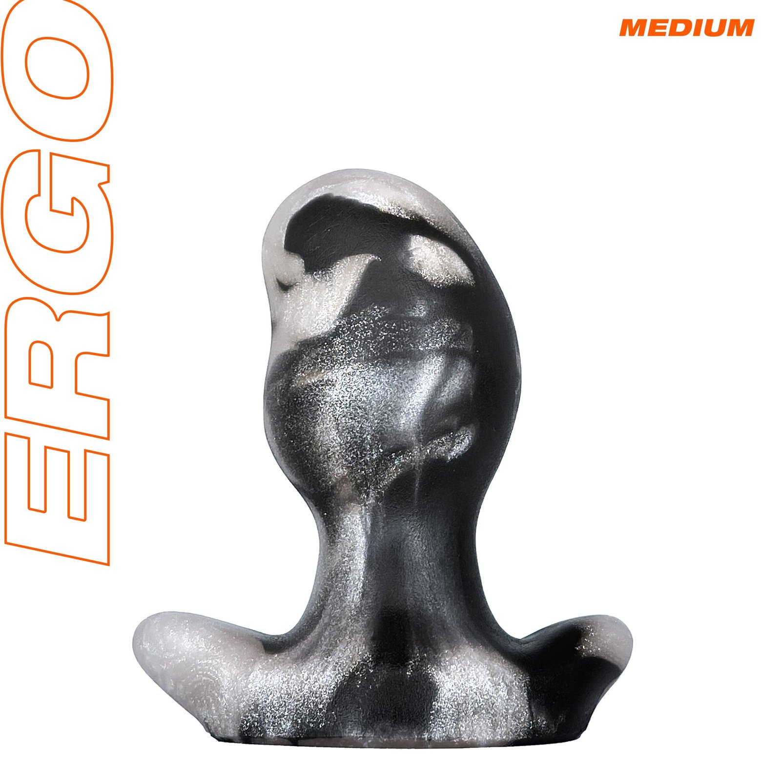 ergo-butt-plug-medium-platinum-swirl Ergo Butt Plug - Medium - Platinum Swirl - Image 1