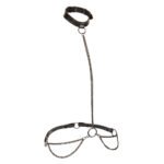 Euphoria Collection Plus Size Chain Halter/collar and Leash - Black - Image 6