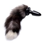 Grey Fox Tail Anal Plug - Image 2