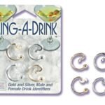 Ring a Drink Gold and Silver Male and Female Drink Identifiers