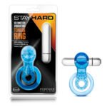 Blush Novelties Stay Hard 10 Function Vibrating Tongue Ring – Blue - Image 5