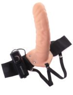 Fetish Fantasy Series 8-Inch Vibrating Hollow Strap-on – Flesh - Image 4