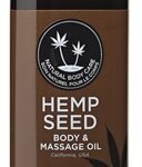 Hemp Seed Massage and Body Oil - Unscented - 8 Fl. Oz./ 237ml