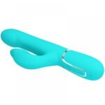 Falin Rabbit Vibrator Pearls Rechargeable Silicone – Turquoise - Image 2