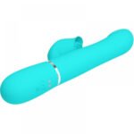 Falin Rabbit Vibrator Pearls Rechargeable Silicone – Turquoise - Image 3