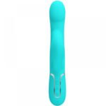 Falin Rabbit Vibrator Pearls Rechargeable Silicone – Turquoise - Image 4