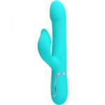 Falin Rabbit Vibrator Pearls Rechargeable Silicone – Turquoise - Image 6