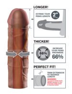 Fantasy X-Tension Mega 2-Inch Extension - Brown - Image 2