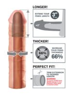 Fantasy X-Tension Mega 3-Inch Extension - Flesh - Image 3