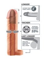 Fantasy X-Tension Perfect 2-Inch Extension with Ball Strap – Flesh - Image 3