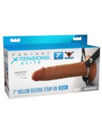 Fantasy X-Tensions Elite 7" Silicone Hollow Strap Dual Density - Brown - Image 2