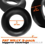 Fat Willy 3-Pack Jumbo C-Rings - Black - Image 7