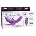 Fetish Fantasy Elite Vibrating Double Delight Strap-on - Purple