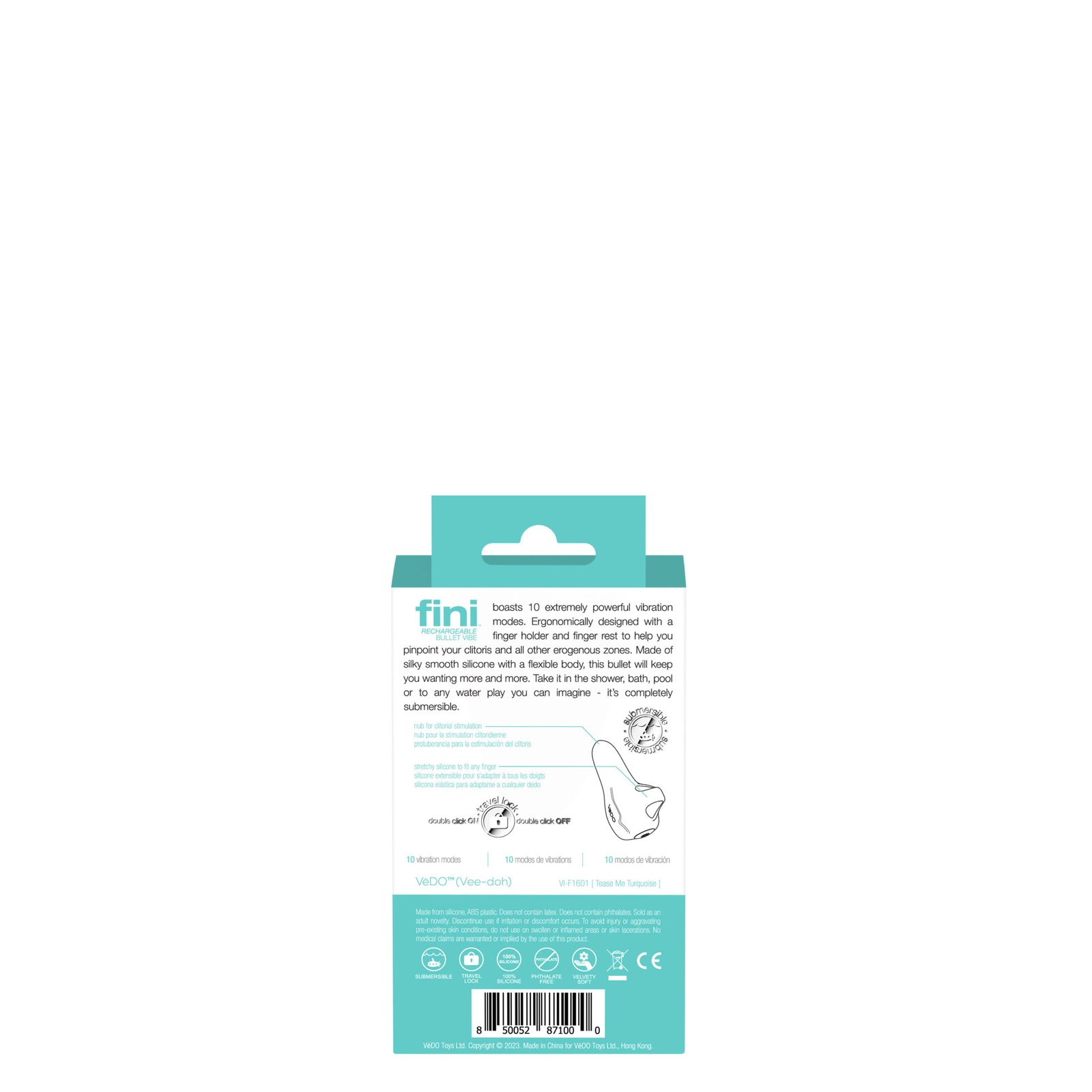 fini-rechargeable-bullet-vibe-turquoise Fini Rechargeable Bullet Vibe - Turquoise - Image 1
