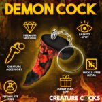 Fire Demon Keychain – Red/Black Silicone - Image 2