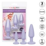 First Time Crystal Booty Kit 3-Piece Graduated Anal Plug Set – Purple - Image 7