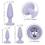 First Time Crystal Booty Kit 3-Piece Graduated Anal Plug Set – Purple - Image 8