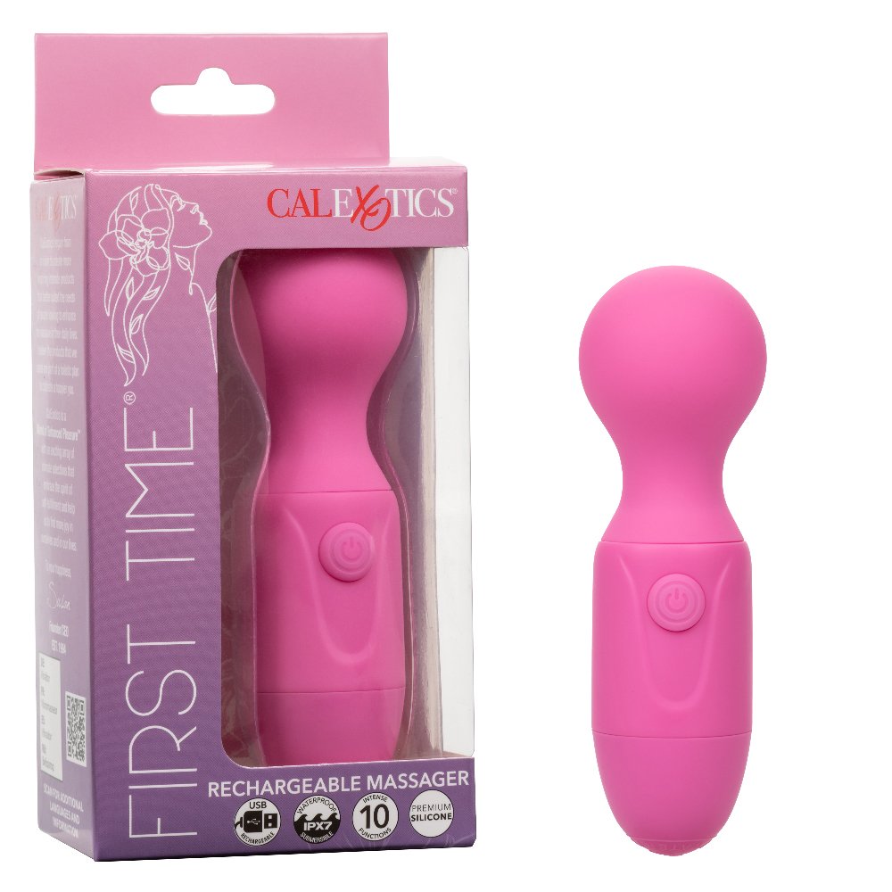 first-time-rechargeable-massager-pink First Time Rechargeable Massager - Pink - Image 1