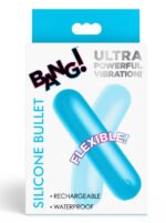 Flexible Silicone Bullet Vibrator – Blue, Rechargeable, Waterproof
