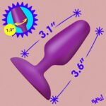 Flexible Vibrating Silicone Anal Plug – Purple, Rechargeable - Image 3