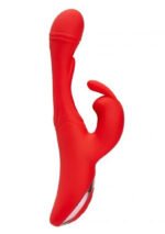 Flutter Touch Rabbit Rechargeable Vibrator with Fluttering G-Spot Stimulator – Red - Image 2