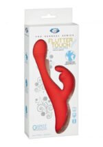 Flutter Touch Rabbit Rechargeable Vibrator with Fluttering G-Spot Stimulator – Red