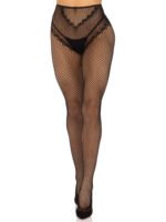 French Cut Crotchless Fishnet - One Size - Black - Image 3