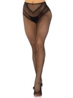 French Cut Crotchless Fishnet - One Size - Black - Image 6