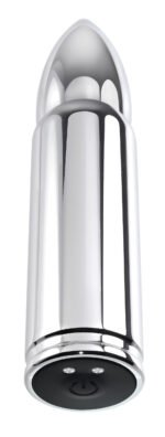 Full Metal Love Silver Rechargeable Vibrating Bullet – Aluminum Alloy