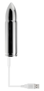 Full Metal Love Silver Rechargeable Vibrating Bullet – Aluminum Alloy - Image 4