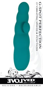 G-Spot Perfection Rechargeable Multi-Speed Vibrator with Dual Stimulators – Teal - Image 8