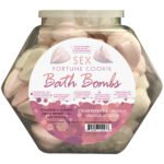 Sex Fortune Cookie Bath Bomb Fishbowl Display of 48 Units - Strawberry Cream and Vanilla
