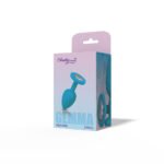 Gemma Clear Iridescent Gem Teal Silicone Plug - S - Image 3