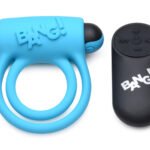 Bang - Silicone Cockring and Bullet With Remote Control - Blue