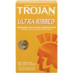 Trojan Stimulations Ulta Ribbed - 12 Pack - Image 2
