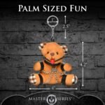Gagged Teddy Bear Keychain – Burnt Orange - Image 3