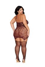 Garter Slip DMND Burgundy – Queen Size - Image 2