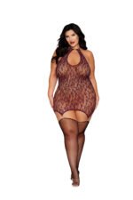 Garter Slip DMND Burgundy – Queen Size
