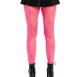 Star Net Tights - Os - Neon Pink