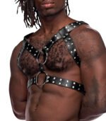 Gemini Leather Harness – Black, One Size - Image 2