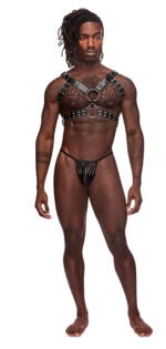 Gemini Leather Harness – Black, One Size - Image 6
