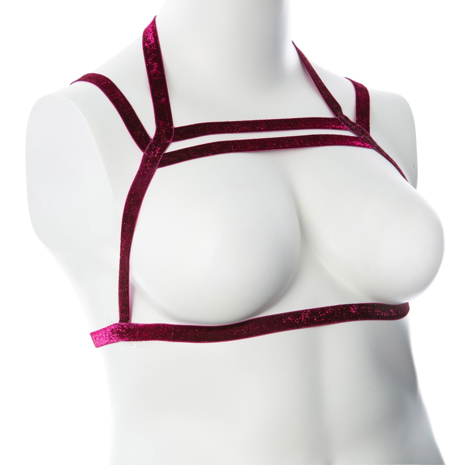 gender-fluid-sugar-coated-harness-largexxlarge-raspberry Gender Fluid Sugar Coated Harness - Large/xxlarge - Raspberry - Image 1